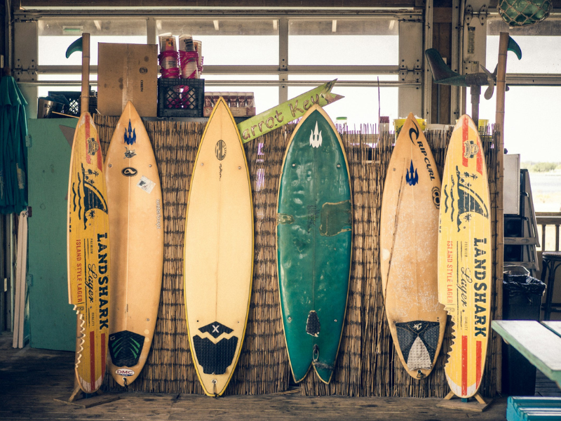 Six Assorted Color Surf Boards | Surf Culture