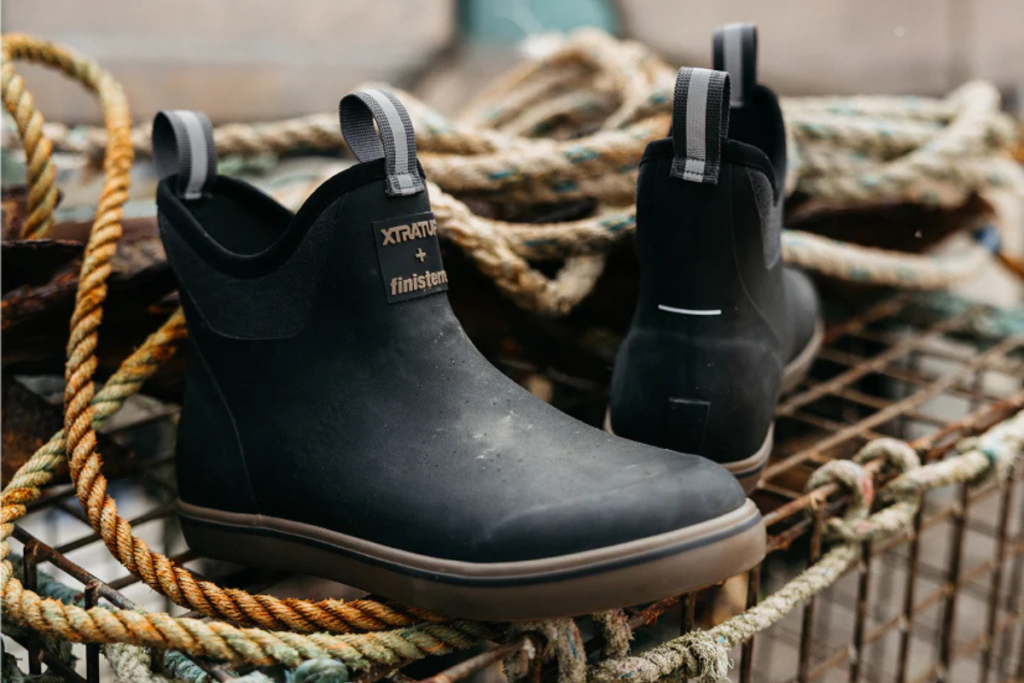 Finisterre and XTRATUF coastal boots designed for durability and performance in marine environments