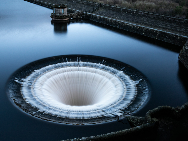 Time-lapse photography of waterfalls flowing over rocks, highlighting movement and water cycles for World Water Day 2026