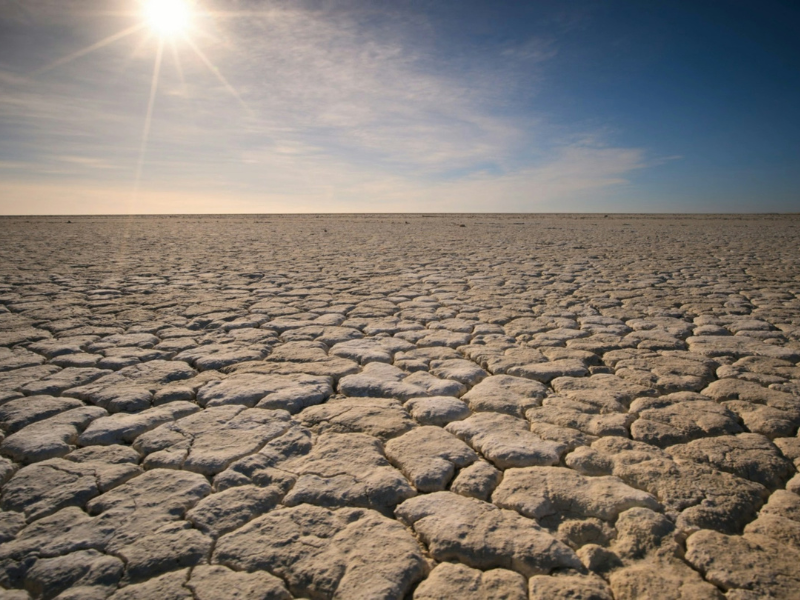 The sun shining over a vast expanse of land, highlighting climate pressure and water scarcity themes on World Water Day 2026