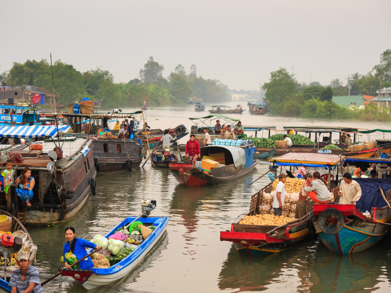 Floating markets remain vibrant centers of trade, connecting farmers, communities and waterways through centuries-old traditions.